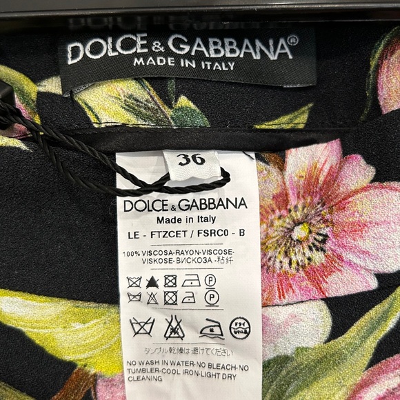 Authentic Dolce & Gabbana size 36 (U.S 0) floral/ cherry blossom print pants - Picture 9 of 12